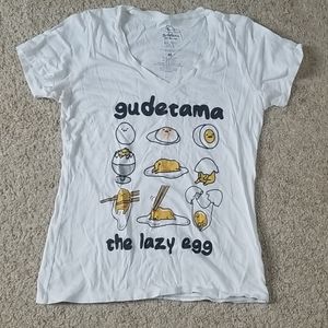 White gudetama tee shirt